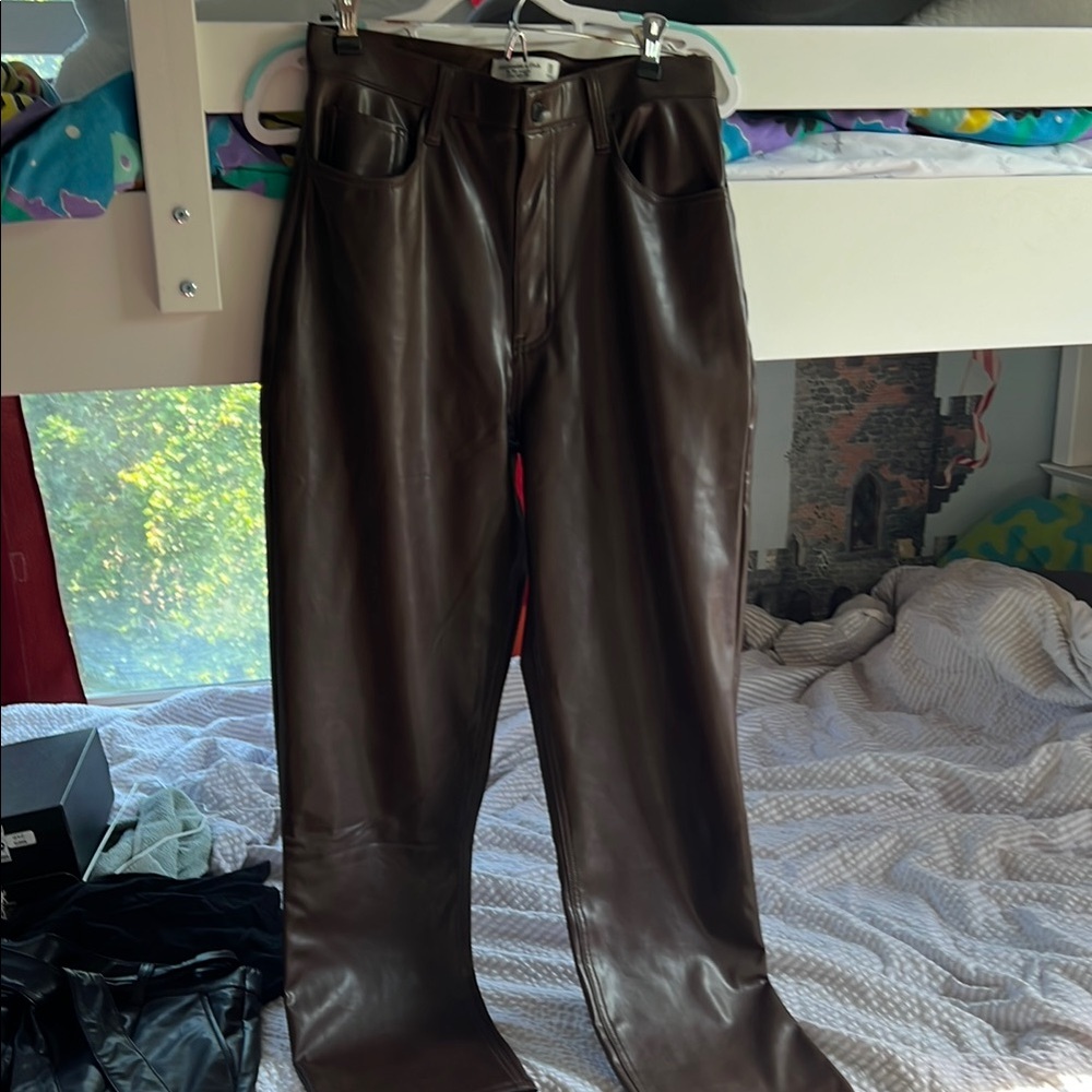 Abercrombie & Fitch Brown Straight Leg Relaxed Fit Pants